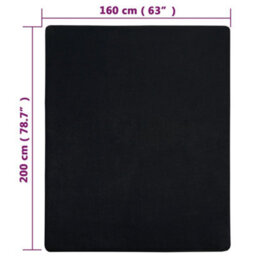 Walplus Jersey Fitted Sheet Black 160X200 Cm Cotton - thumbnail 5