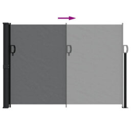 Walplus Retractable Side Awning Garden Sun Shade Canopy Gazebo For Back Door, Porch, Patio Black 140X600 Cm - thumbnail 5