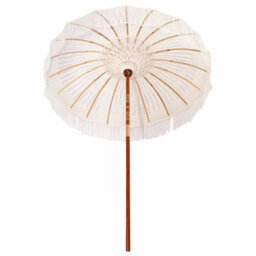 Berkfield Cream (185-195) X 250 Cm Cotton And Solid Wood - thumbnail 3