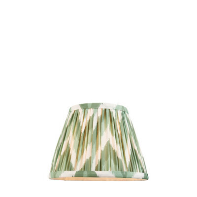 Loops Elegant Cotswold Green 20Cm Tapered Lamp Shade With Pleated Zigzag Design - image 1