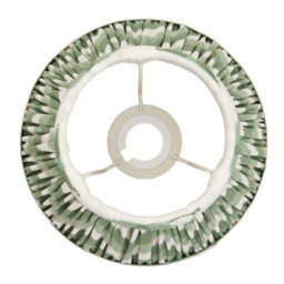 Loops Elegant Cotswold Green 20Cm Tapered Lamp Shade With Pleated Zigzag Design - thumbnail 4