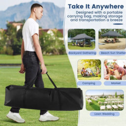 Costway 3M X 6M Pop-Up Canopy Tent Folding Instant Sun Shelter W/ Carrying Bag - thumbnail 9