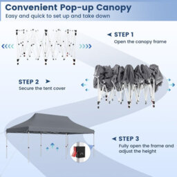 Costway 3M X 6M Pop-Up Canopy Tent Folding Instant Sun Shelter W/ Carrying Bag - thumbnail 8
