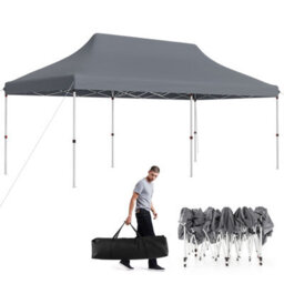 Costway 3M X 6M Pop-Up Canopy Tent Folding Instant Sun Shelter W/ Carrying Bag - thumbnail 2