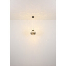Luminosa Lighting Luminosa Firefly Globe Pendant Ceiling Light Matt Black Smoke Glass Shade Led 3000K - thumbnail 5