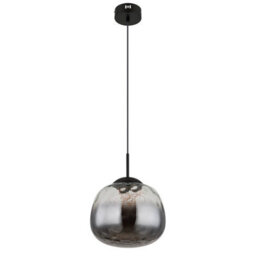 Luminosa Lighting Luminosa Firefly Globe Pendant Ceiling Light Matt Black Smoke Glass Shade Led 3000K - thumbnail 2