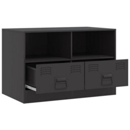 Berkfield Tv Cabinets 2Pcs Black 67X39X44 Cm Steel - thumbnail 6