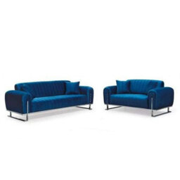 Sliding Wardrobes 4 u LTD Richmn 3+2 Plush Velvet Sofa Sofa Set Available In 3 Colors - Blue 3+2 - thumbnail 2