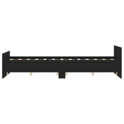 Berkfield Bed Frame With Headboard And Footboard Black 135X190 Cm - thumbnail 5