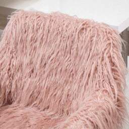 Vinsetto Faux Fur Home Office Chair, Vanity Chair W/ Adjustable Height, Pink - thumbnail 8