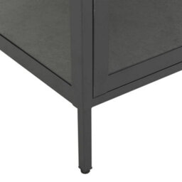 Walplus Display Cabinet Anthracite 90X40X180 Cm Steel And Tempered Glass - thumbnail 8