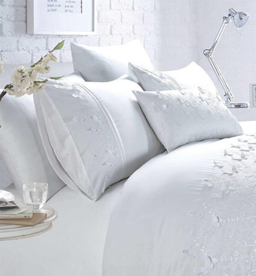 Rapport Papillon Floral Butterfly Embroidered Duvet Cover Bedding Set
