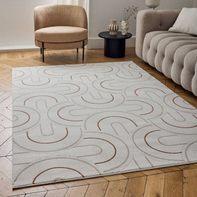 The Rugs Carmel Cream/terra Geometric Area Rug And Runner Non Shedding, Stain Resistant, Soft - image 1