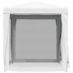 Walplus Party Tent Garden Gazebo Canopy With 4 Mesh Sidewalls 2X2 M White - thumbnail 5