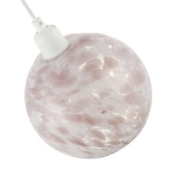 Happy Homewares Modern Pink And White Snowflake 20Cm Glass Pendant Ceiling Lamp Shade - thumbnail 3