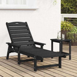 Walplus Sun Lounger Black 73.5 X 92 X 90Cm Hdpe - thumbnail 3