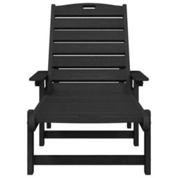 Walplus Sun Lounger Black 73.5 X 92 X 90Cm Hdpe - thumbnail 4