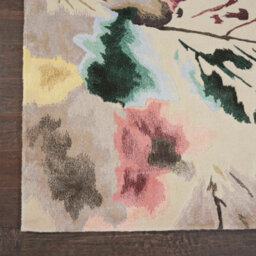 Beige Multi Wool Handmade Luxurious Modern Floral Rug For Living Room And Bedroom-168Cm X 226Cm - thumbnail 5