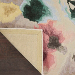 Beige Multi Wool Handmade Luxurious Modern Floral Rug For Living Room And Bedroom-168Cm X 226Cm - thumbnail 7