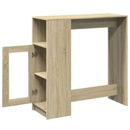 Berkfield Bar Table With Racks Sonoma Oak 101X40X103.5 Cm Engineered Wood - thumbnail 5