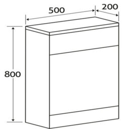 Plum&clay Walter Grey Wood Toilet Wc Unit Bathroom Furniture (W) 500mm - thumbnail 7