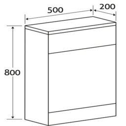 Plum&clay Walter Grey Wood Effect Toilet Wc Unit - thumbnail 3