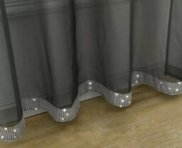 "Curtains at Home 1 Pair Viva Grey Slot Top Curtain Panels - 57"" Wide X 90"" Drop" - thumbnail 2