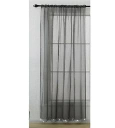 "Curtains at Home 1 Pair Viva Grey Slot Top Curtain Panels - 57"" Wide X 90"" Drop" - thumbnail 1