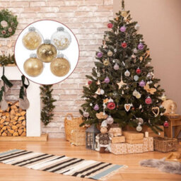Casaria 24 Clear Fillable Christmas Baubles With Decorative Fill Included - thumbnail 5