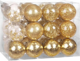 Casaria 24 Clear Fillable Christmas Baubles With Decorative Fill Included - thumbnail 3
