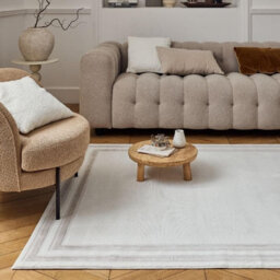 The Rugs Carmel Cream/beige Bordered Area Rug And Runner Non Shedding, Stain Resistant, Soft - thumbnail 8