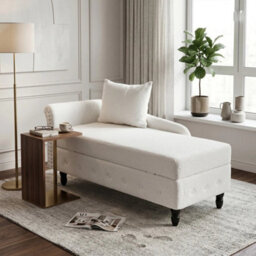 Storage Chaise Lounge Chair Upholstered Reclining Sofa For Living Room Bedroom - thumbnail 5