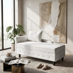 Storage Chaise Lounge Chair Upholstered Reclining Sofa For Living Room Bedroom - thumbnail 4