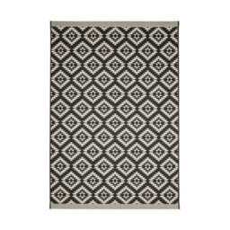 Melrose Eden Genesis Black Indoor Outdoor Medium Area Rug 3mm Pile Height - 120/170Cm - thumbnail 5