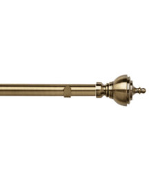 Unknown 28mm Fixed Length Metal Eyelet Curtain Pole Set In Antique Brass - Vienna Finial, 250Cm - thumbnail 1