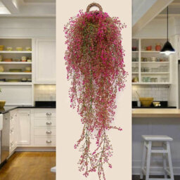 Living And Home Artificial Golden Willow Hanging Flowers Simulation Bouquet - thumbnail 2