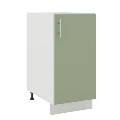 Jd Greta Adjustable Legs Kitchen Base Unit 400mm Storage Cabinet With Door Shelf 40Cm - Sage Green Matt - image 1