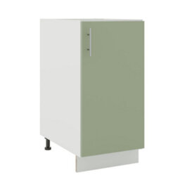 Jd Greta Adjustable Legs Kitchen Base Unit 400mm Storage Cabinet With Door Shelf 40Cm - Sage Green Matt