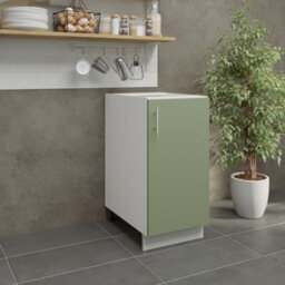 Jd Greta Adjustable Legs Kitchen Base Unit 400mm Storage Cabinet With Door Shelf 40Cm - Sage Green Matt - thumbnail 2
