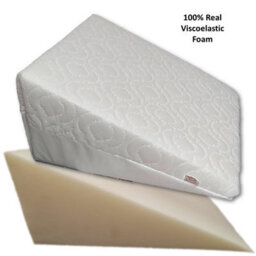 TheWhiteWater Limited Large Wedge Pillow 100% Real Viscoelastic Pure Foam Bamboo Hypoallergenic Triangle Cushion - Large Wedge Pillow 60 X 50 X 7.7 Cm - thumbnail 4