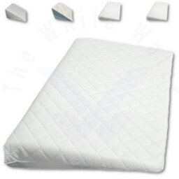 TheWhiteWater Limited Large Wedge Pillow 100% Real Viscoelastic Pure Foam Bamboo Hypoallergenic Triangle Cushion - Large Wedge Pillow 60 X 50 X 7.7 Cm