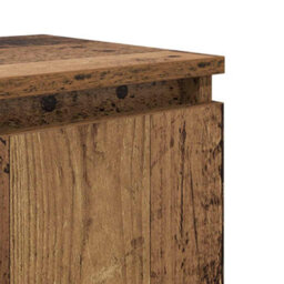Berkfield Old Wood Nightstand Old Wood Solid Wood, Metal 40 X 30 X 50 Cm - thumbnail 9