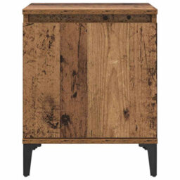 Berkfield Old Wood Nightstand Old Wood Solid Wood, Metal 40 X 30 X 50 Cm - thumbnail 6