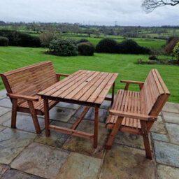 Churnet Valley Garden Furniture Ltd Valley 6 Seat Set 2X3B 1795 Table - thumbnail 4