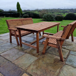 Churnet Valley Garden Furniture Ltd Valley 6 Seat Set 2X3B 1795 Table - thumbnail 2