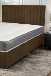 "Knight Sleep Emily Mink Naples 5Ft Bed Set With Orthopaedic Mattress, No Drawers & 24""headboard - King" - thumbnail 2