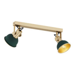 Luminosa Lighting Luminosa Lenora Twin Ceiling Spotlight Green, Gold - thumbnail 3