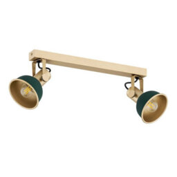 Luminosa Lighting Luminosa Lenora Twin Ceiling Spotlight Green, Gold - thumbnail 2