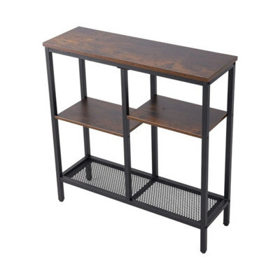 Four-Tier Narrow Console Side Table Hallway Entryway Table Metal Frame - image 1