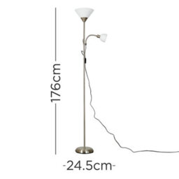 Valuelights Mozz Brushed Chrome Mother And Child Floor Lamp - thumbnail 8